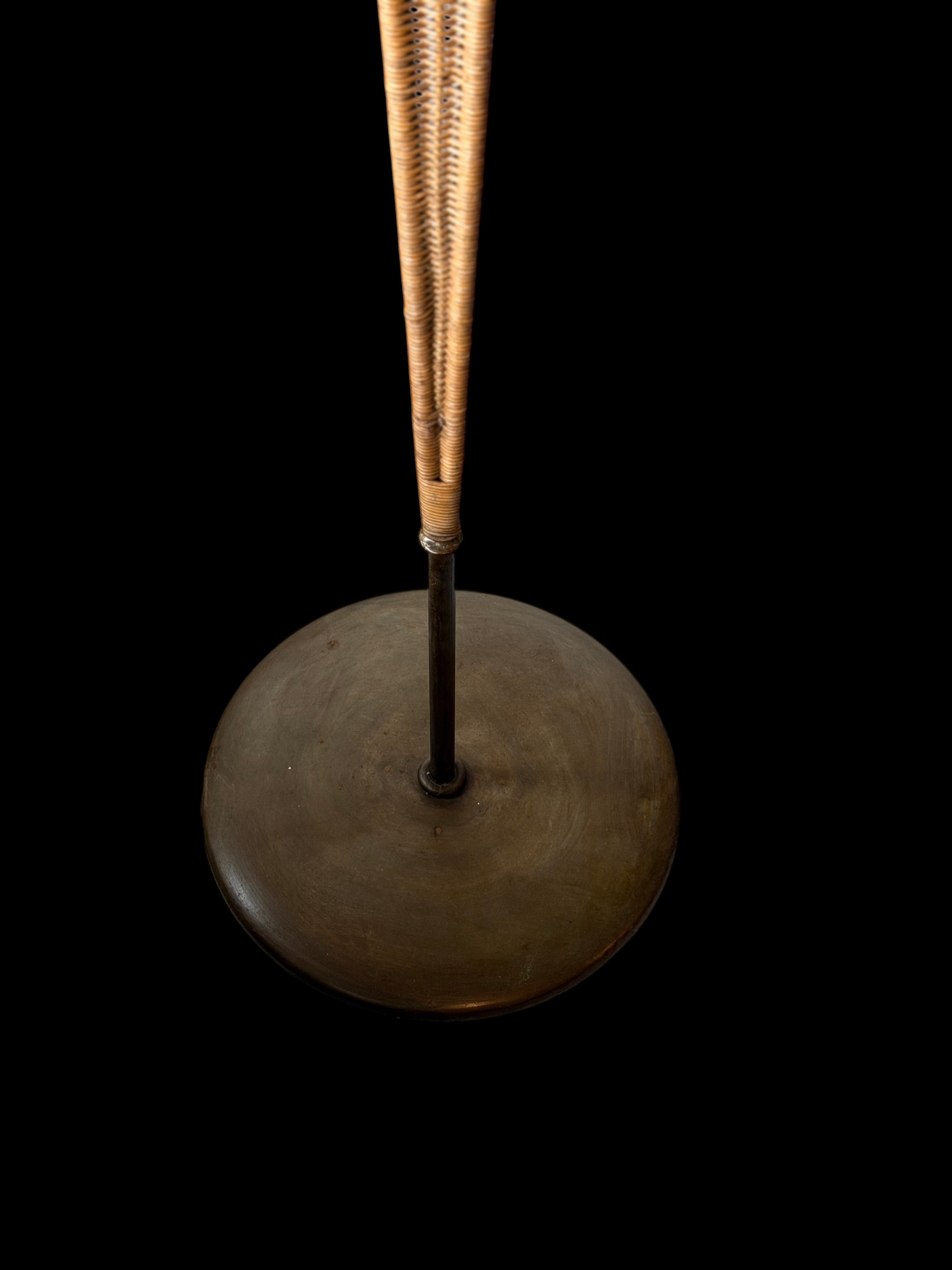 Sculptural Coat Stand in Rattan and Iron, Netherlands 1950s–60s