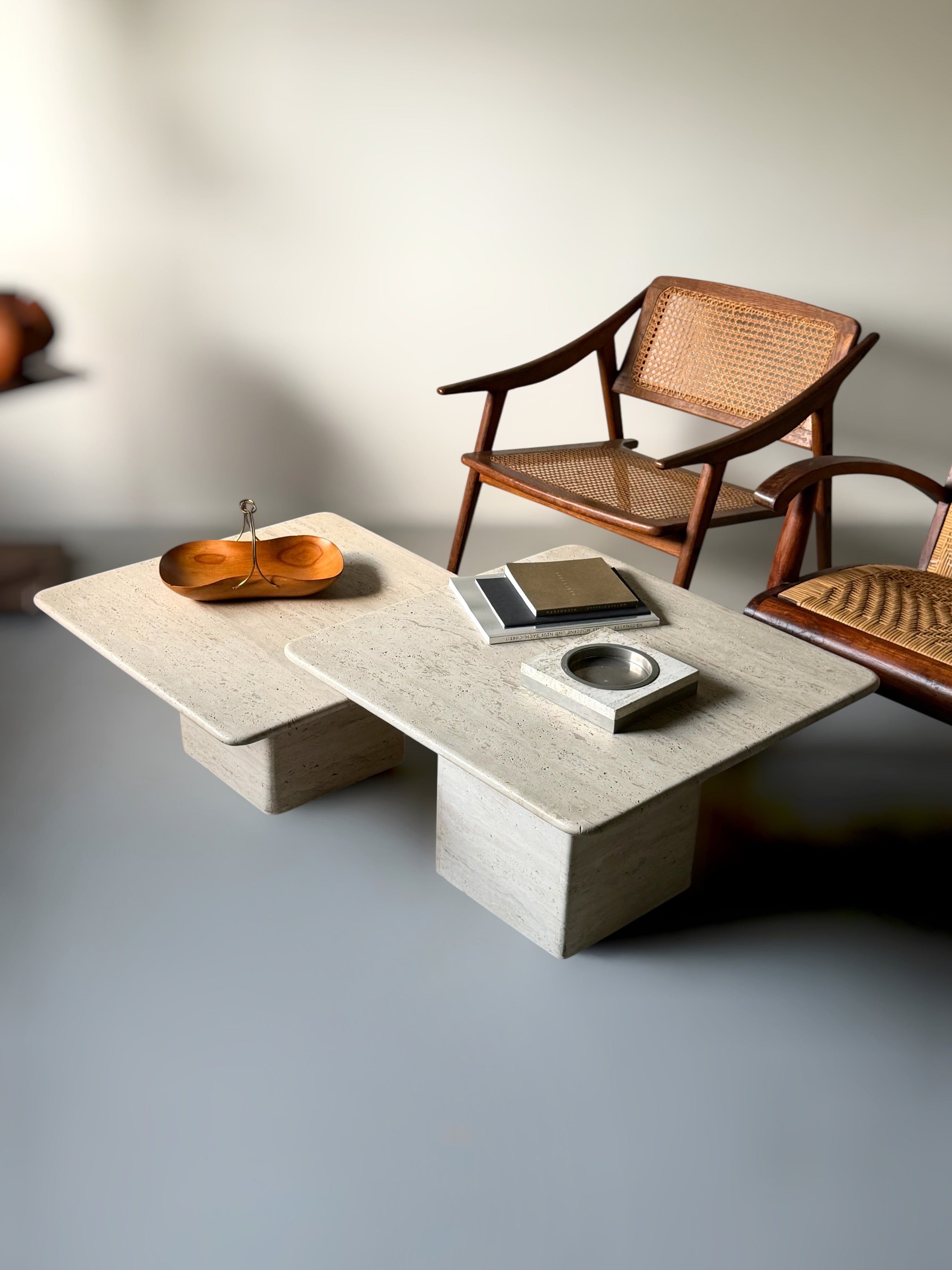 Travertine Coffee Table, Italy 1970s　