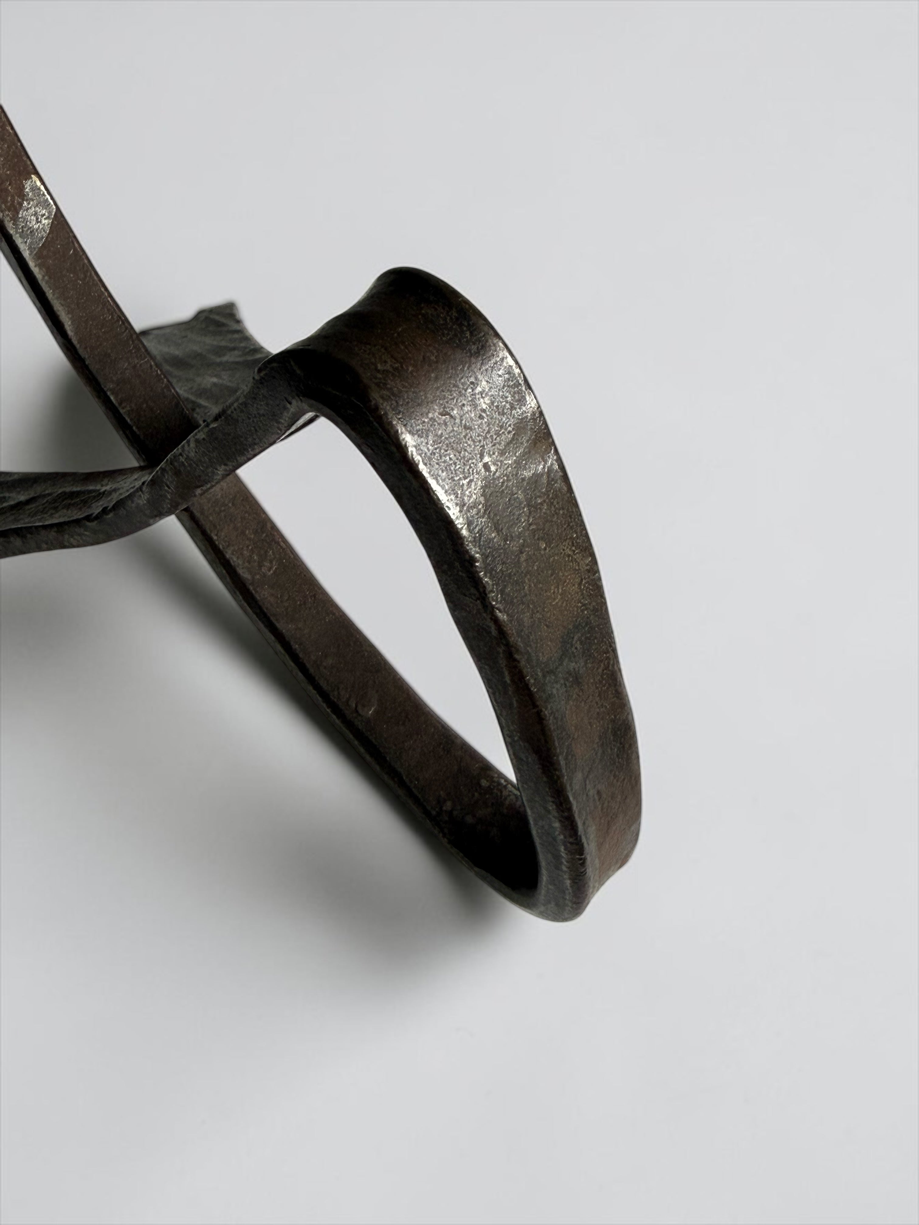 Sculptural Iron Candle Holder