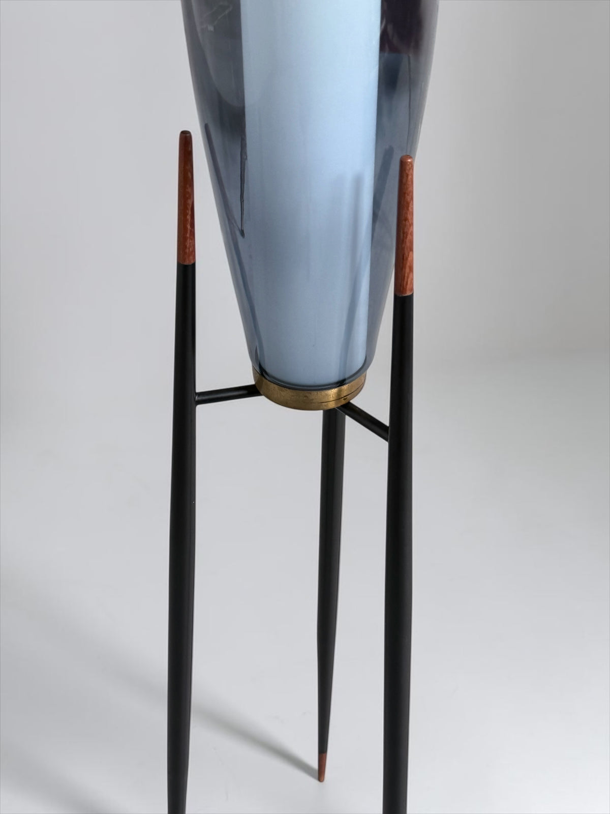 Rocket Floor Lamp with Hand Blown Opal Glass by Svend Aage Holm Sørensen, Denmark 1950s