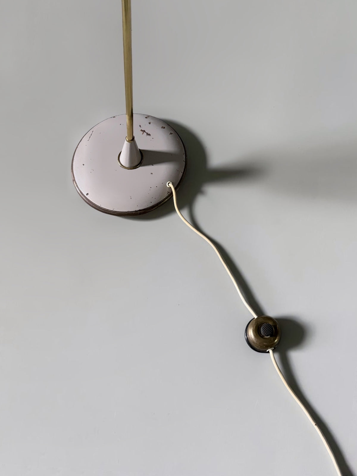 Double Arm Brass Floor Lamp, Europe, 1950s